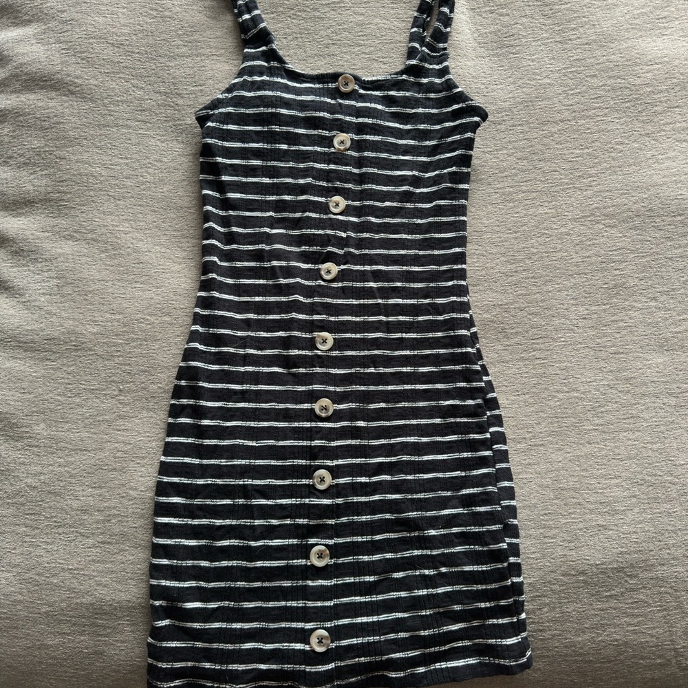 Aeropostale Black and White Striped Mini Dress